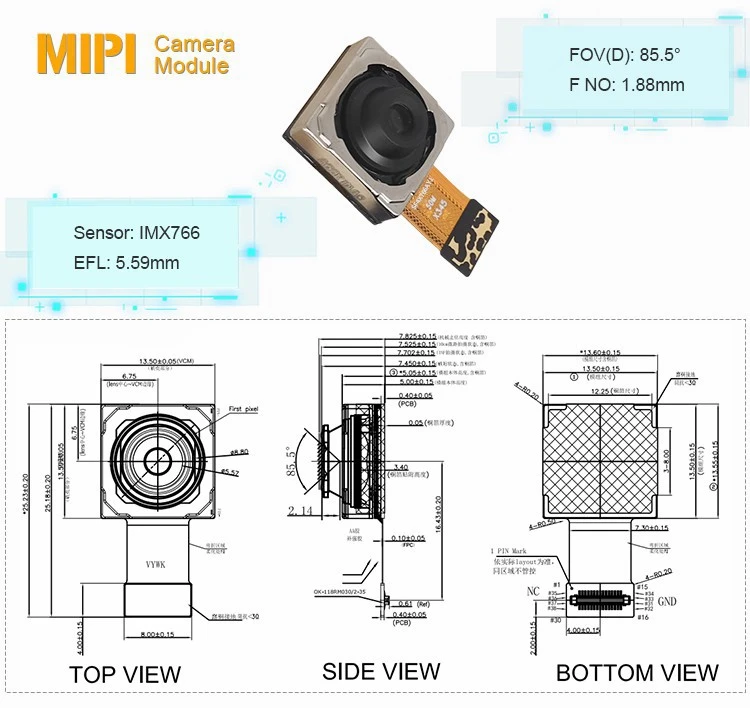 Active Alignment (AA) Process CMOS UHD MIPI Camera Module For High-Resolution Imaging price